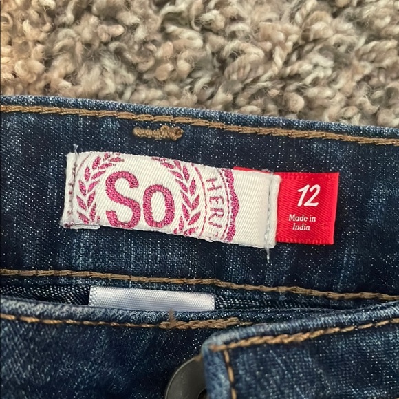 SO Kids' Dark Blue Denim Capri Shorts - Picture 4 of 8